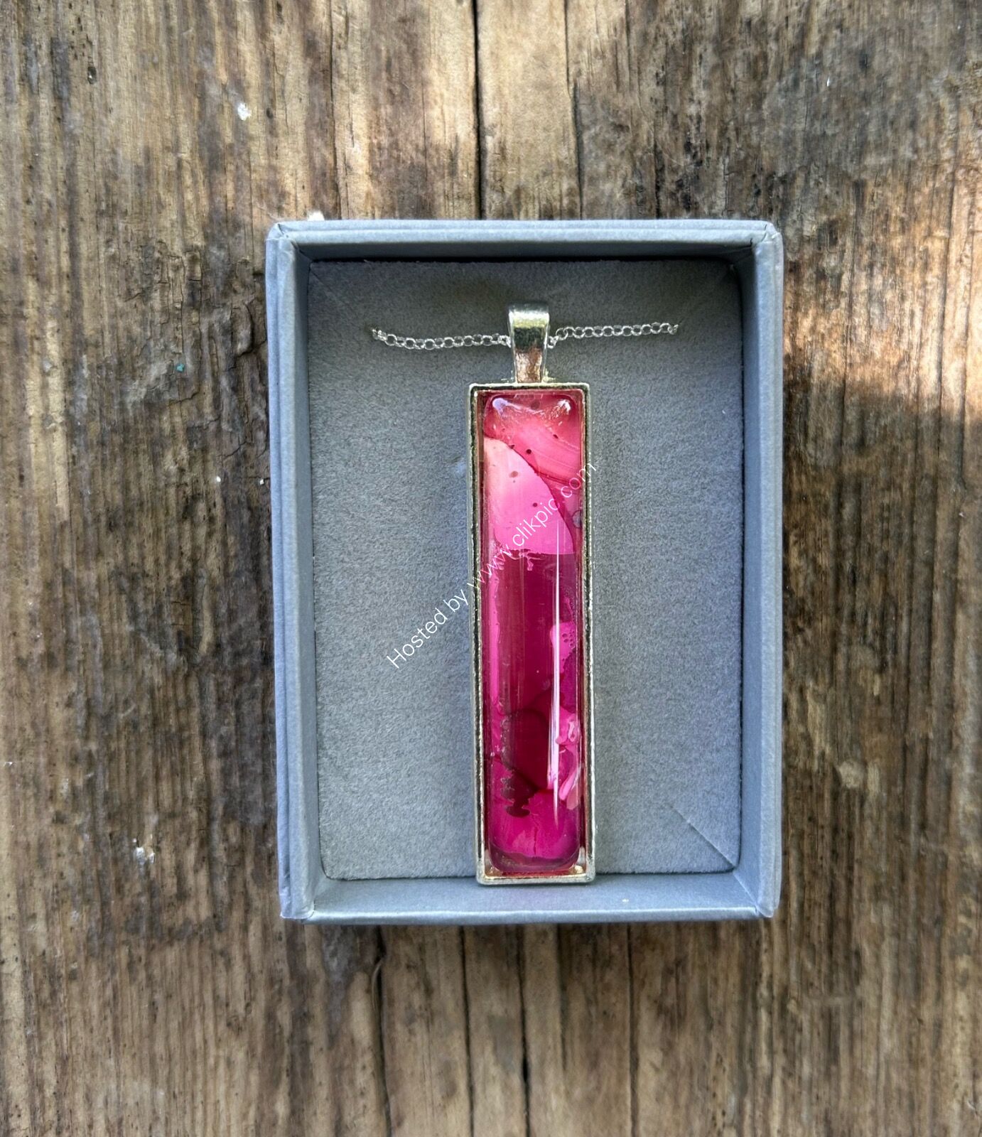 Pink long pendant
