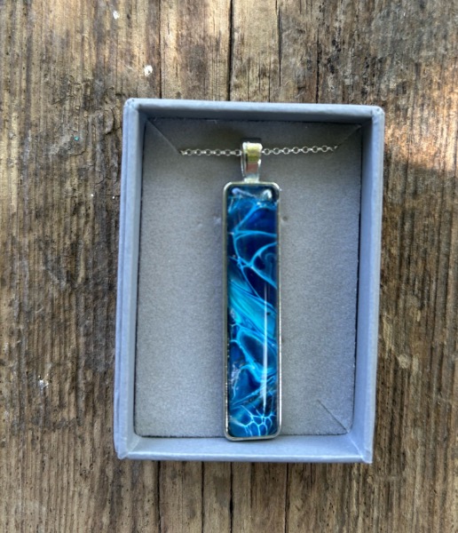 Navy & Blue Long Pendant