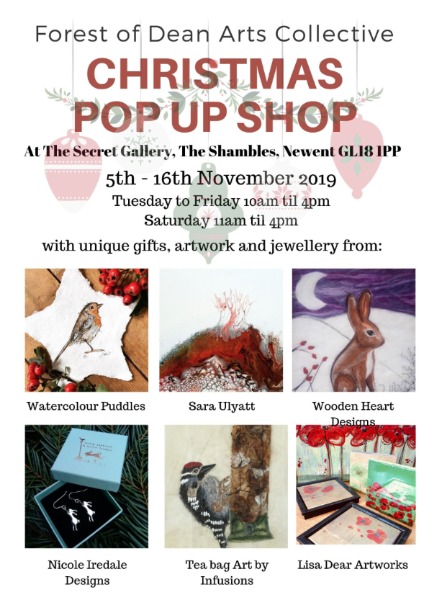 Christmas Pop Up Shop at The Secret Gallery, Newent