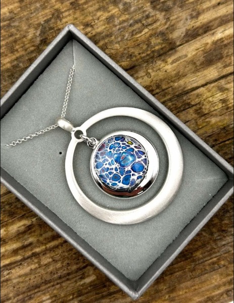 Blue multi Circle Limited Edition Pendant