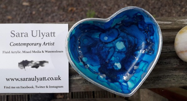 Blue Heart Shape Trinket Dish