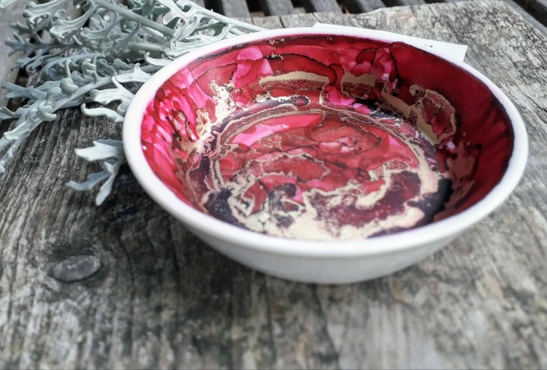 Pink & Gold Trinket Dish 2