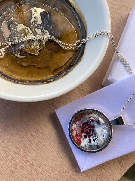 Rusty Red Round Pendant