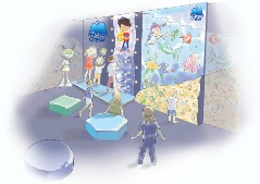 Concept visual for onboard sensory wall ConceptVisual_SallyBarton_SensoryWall_ArtistsImpression