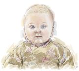 Annie watercolour portrait_sally barton_babyportrait