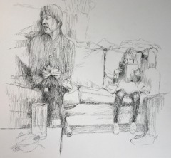 Girl Reading pencil_portrait_sallybarton_GirlReading_charcoal_sketch