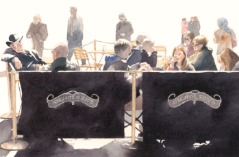 Detail: 'Covent Garden Alfresco' watercolour illustration_sally barton_CityPub_light&shade_society_LondonStreets