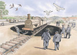 Historical illustration for interpretation panel