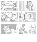 From a series of storyboards for Intuit, London. II