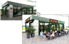 visual render for 'pop up' coffee chain