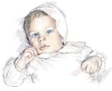 Tom watercolour portrait_sally barton_baby portrait