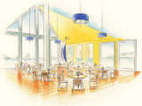 Interior visual for proposed waterfront cafe
