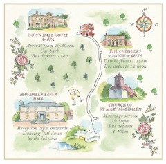 Wedding map created for Ruth Kaye Design Wedding_watercolour_WeddingMap_WeddingStationery_SallyBarton