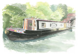 www.commissionahouseportrait.co.uk houseportrait_sally barton_watercolourillustration_narrowboat