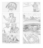 Selection of storyboards produced for Merck Ltd. II