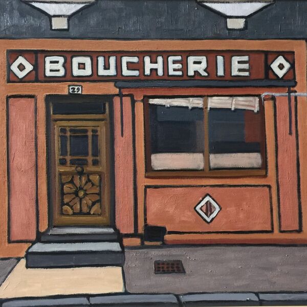 Boucherie, Allegre (Oil on board, 61 x 51cm)