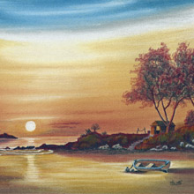 Sunset on the Beach Print