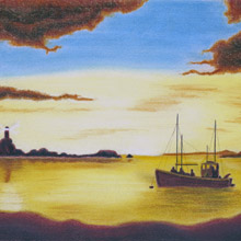 Fishing at Sunset