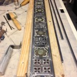 Re-glazing pressed quarry window