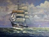 Three Masted Barque Off the Eddystone Available at the Cotswold Galleries Stow on the Wold email: cotswoldgalleries@gmail.com Three masted barque sailing ships Eddystone Lighthouse marine art seascapes