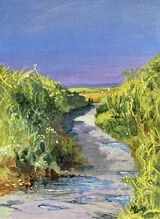 Blunts Corner North Norfolk North Norfolk Landscape painting Acrylic painting