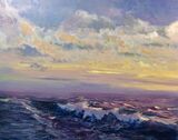 Dawn - The Breaking Wave seascape painting acrylic painting ocean painting marine art