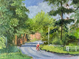 The Road through Sporle Landscape painting Acrylic painting West Norfolk