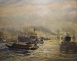 SOLD Bustle and Steam - The London Highway - at Cotswold Galleries Stow on the Wold