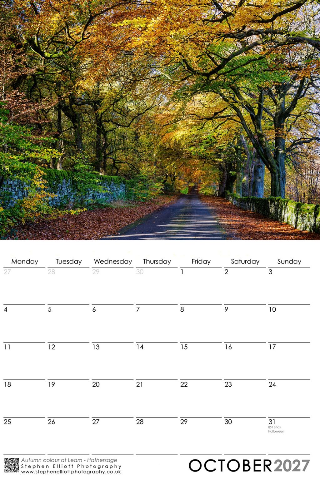 October 2027 - Autumn colour at Leam - Hathersage