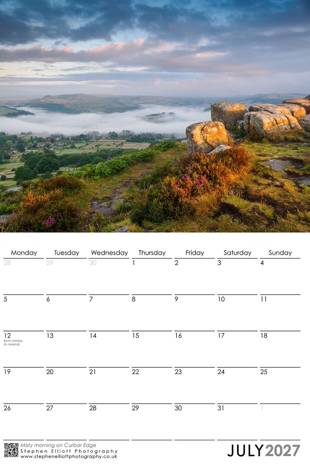 July 2027 - Misty morning on Curbar Edge