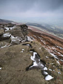 A Dusting of snow on Bamford Edge Derbyshire