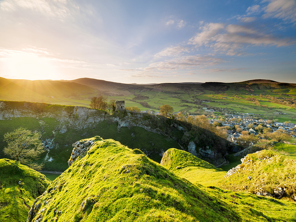 Evening light over Cave Dale