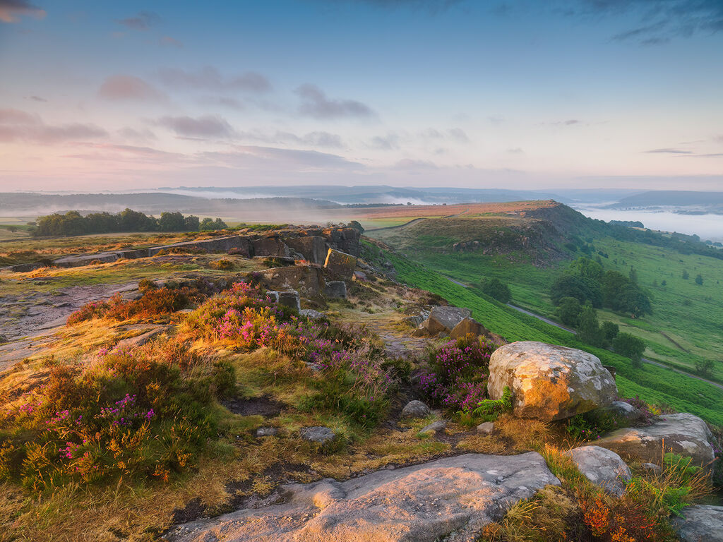 116 Summer sunrise on Curbar Edge