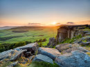 Summer sunset over Stanage Edge