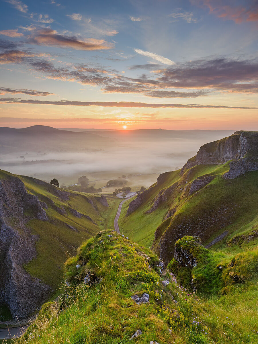 60. Sunrise on Winnats Pass