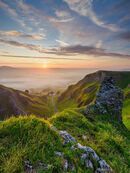 61. Misty sunrise over Winnats Pass