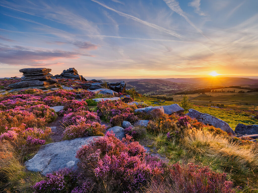 123 Summer sunset at Over Owler Tor