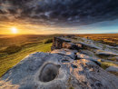 Stanage summer sunset