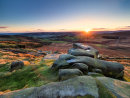 Autumn sunset over Stanage