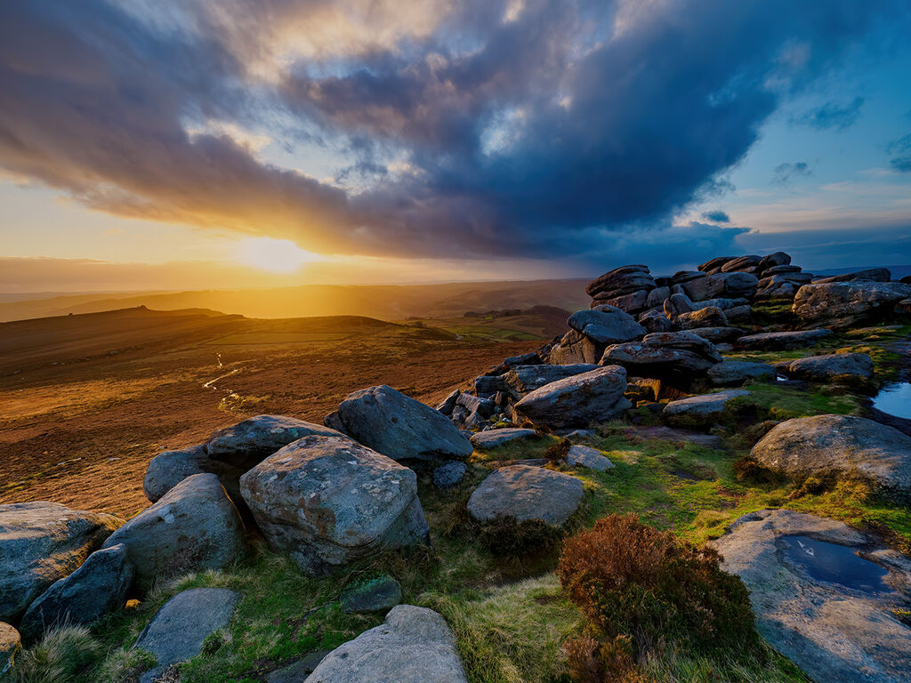 99. Golden hour on Higger Tor