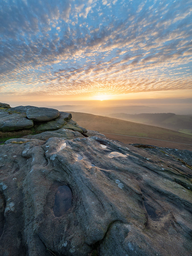 11. December sunset on Stanage Edge