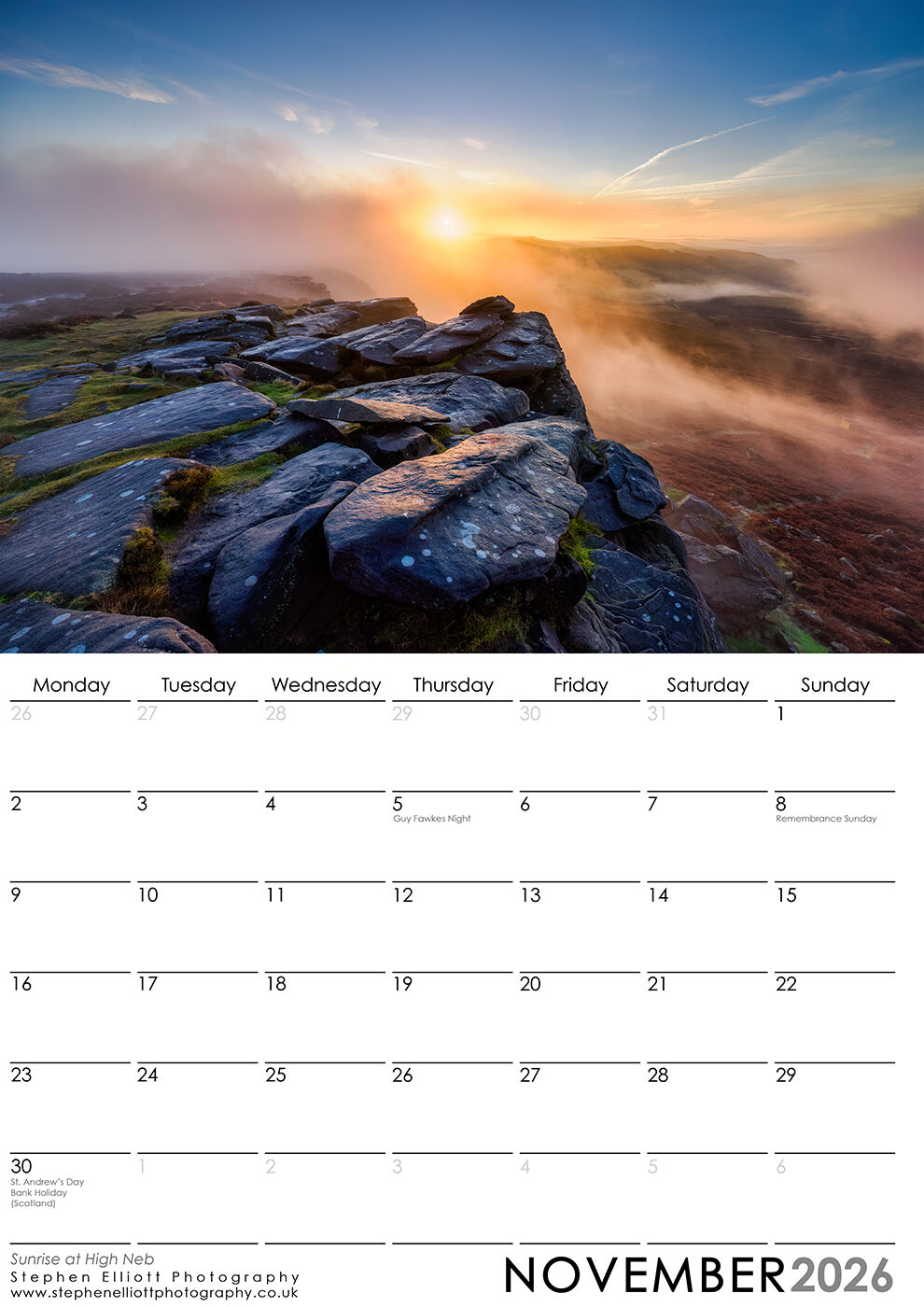 November 2026 - Sunrise at High Neb