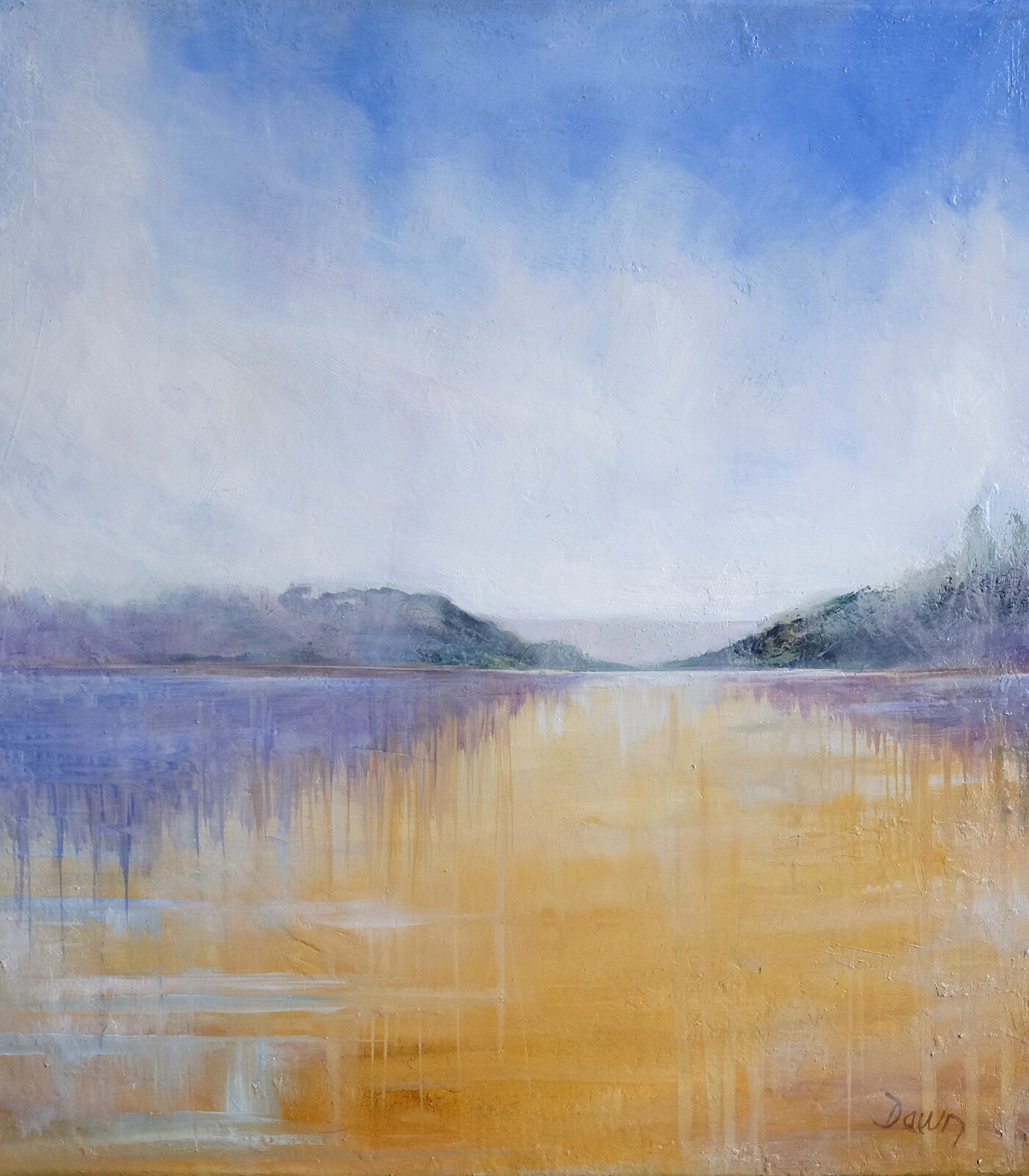 stillness by dawn rodger oil painting beach