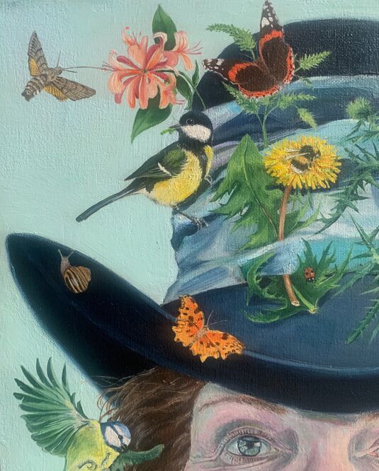 Painter and her Muses - close up