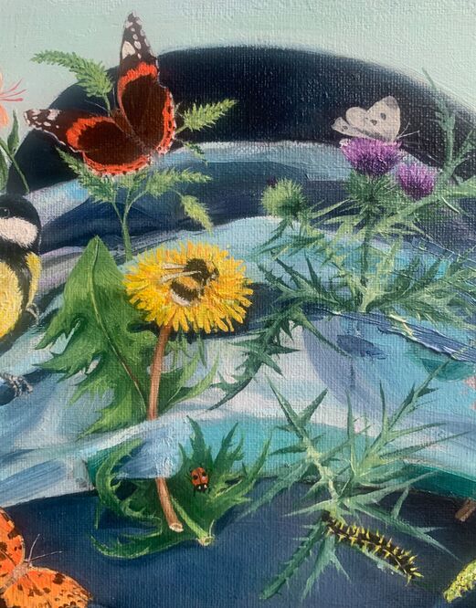Painter and her Muses - detail