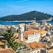 4132-Dubrovnik old city blue roof Church St Blaise