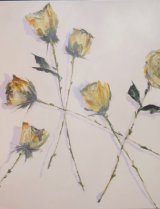 Dried yellow roses