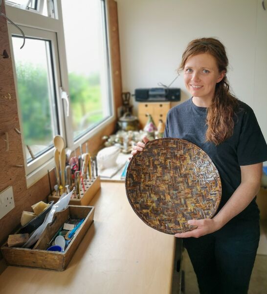 Shauna in her workspace.