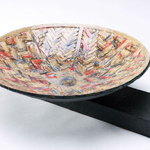 Herringbone Star shallow bowl and base