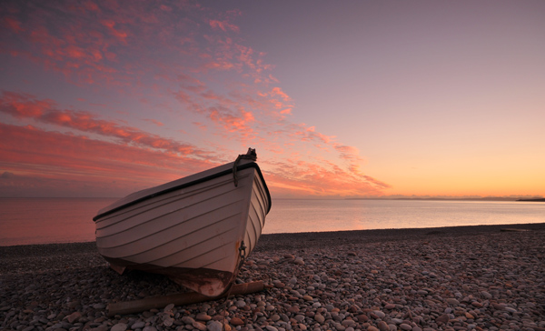 Budleigh Boat at Sunset